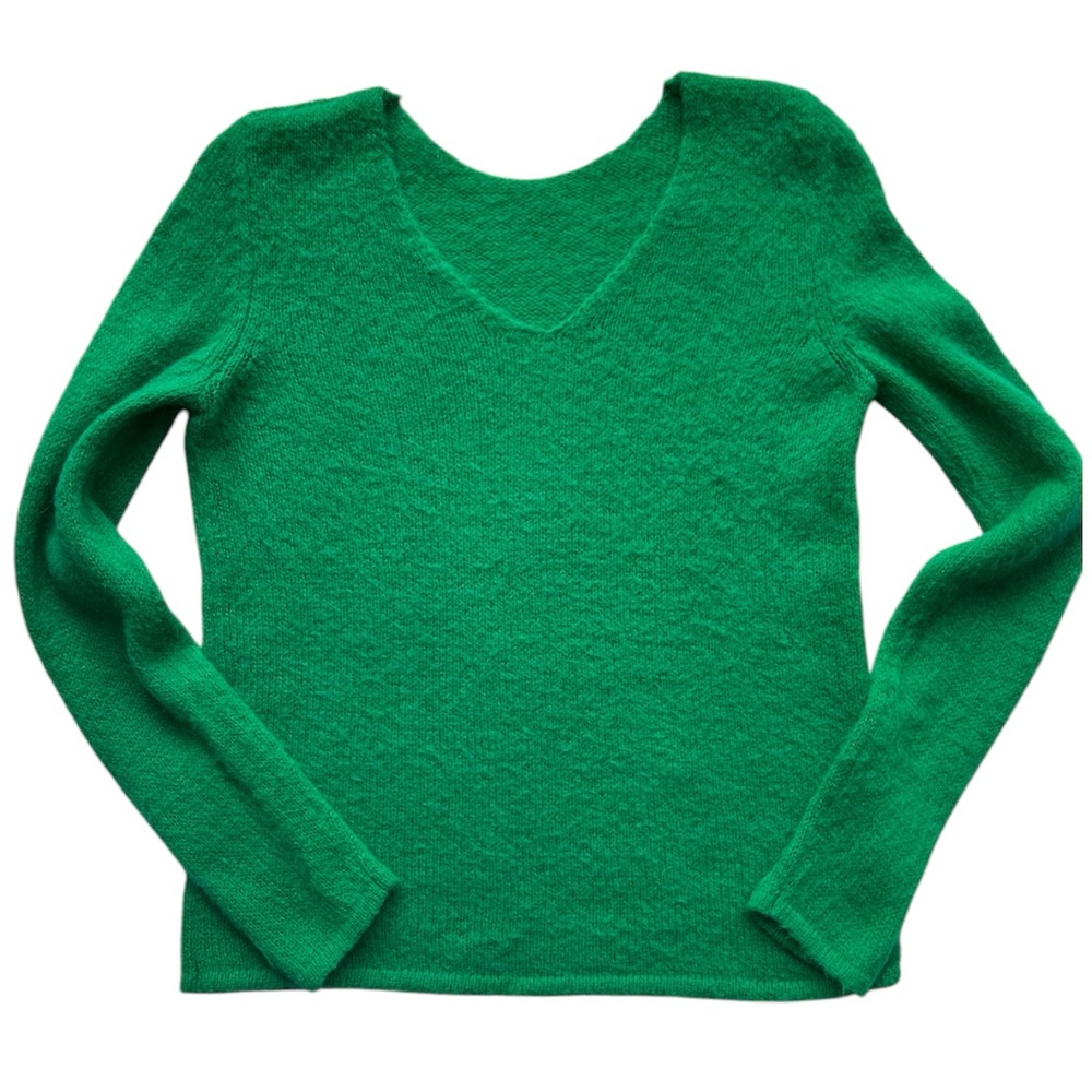 United Colors Of Benetton Mohair Blend Reversible Sweater  V-Neck/Crew Medium